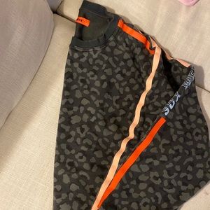 Sarah’s Day Camo Print Crew Neck Sweater: size small, very good condition